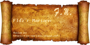 Flór Mariann névjegykártya